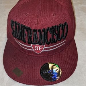 Men's Burgundy SF Hat